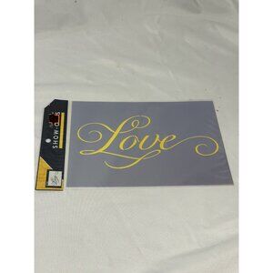 NEW show off craft decorative stencils 1 sheet LOVE